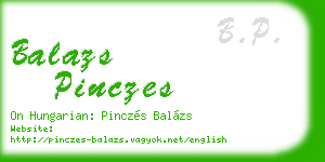 balazs pinczes business card