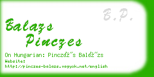 balazs pinczes business card